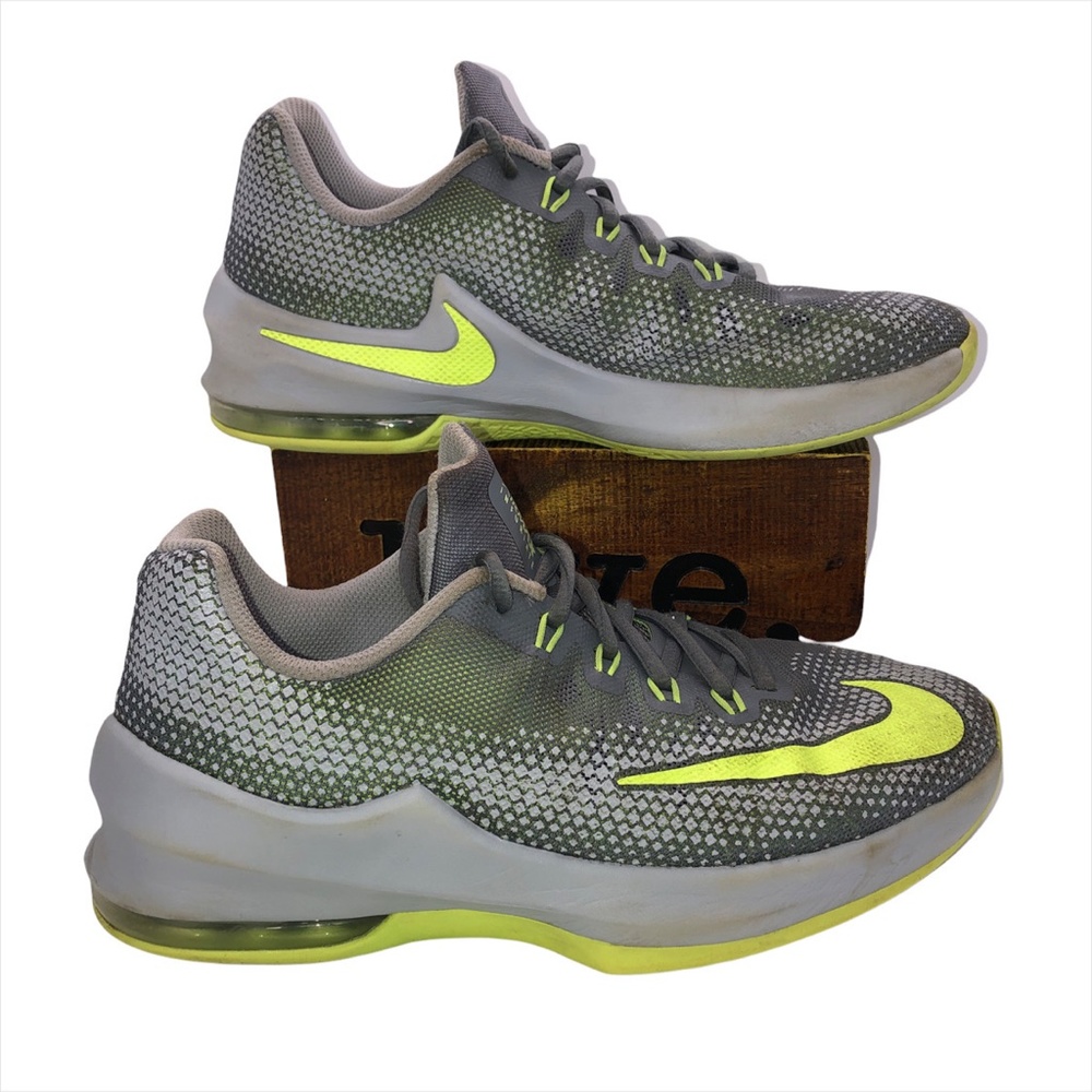 Nike Air Max Infuriate Gray/Volt 869991-002 Athletic Sneaker Size 7Y Wom…